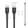 Aukey CB-AKC3 USB C to C 1.2m Kevlar Cable