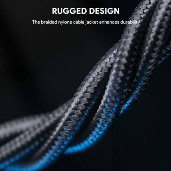 cb-kcc101_black_5_.jpg Aukey CB-KCC101 Circlet Blink Aramid Fiber USB C to C Cable -1m